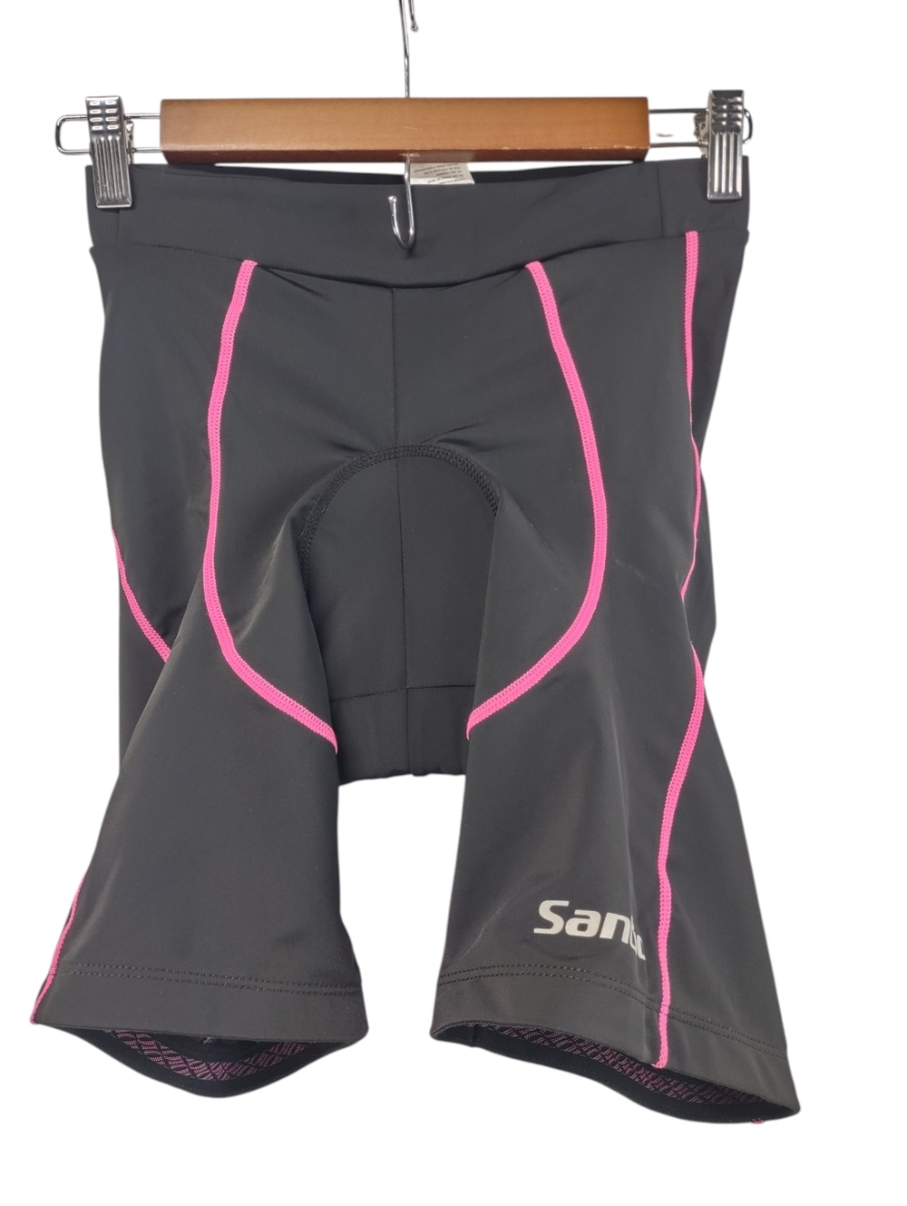 Santic Women's Cycling Shorts Black Pink Padded 4D Red Chamois Size S NWT